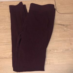 Aerie Leggings (Burgundy, Size M)